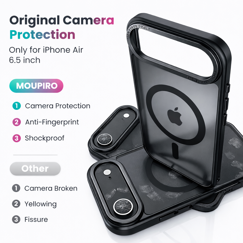 iPhone Air MagSafe Case with 2 Screen Protectors – Shockproof Slim Fit Protective Cover