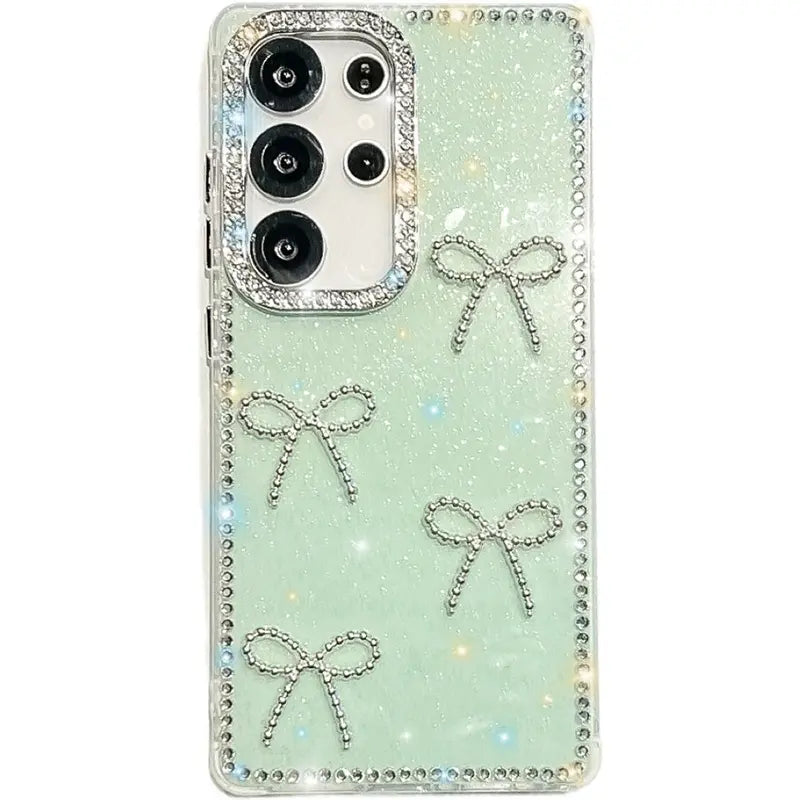 Compatible with for S26 S25 S24 S23 plus a Phone Case with a Bow Pattern Phone Case-Hn1218-1