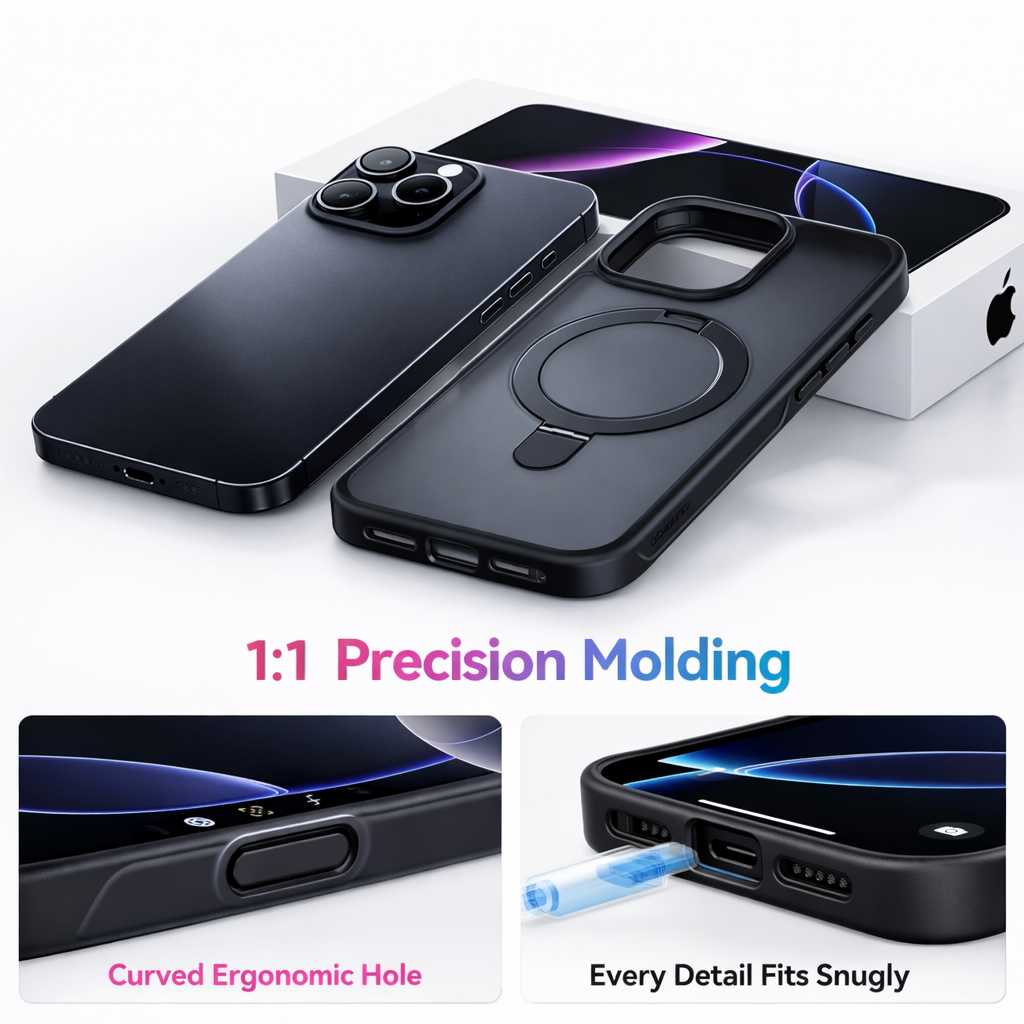 MagSafe Matte Stand Case for iPhone – Shockproof Slim Cover