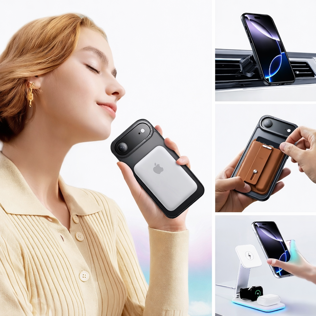 iPhone Air MagSafe Case with 2 Screen Protectors – Shockproof Slim Fit Protective Cover