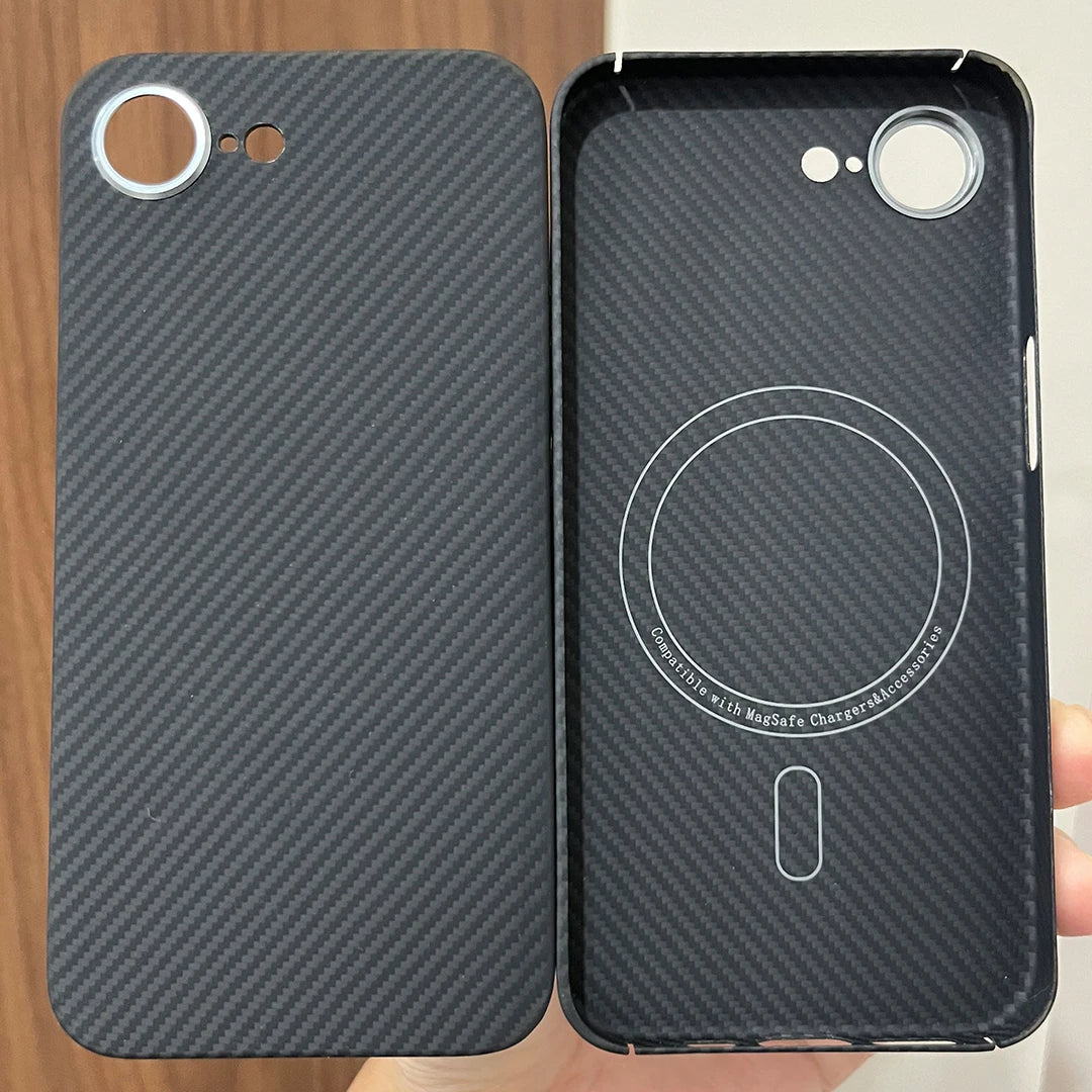 Magnetic 600D Aramid Carbon Fiber Phone Case Cover On For Magsafe iphone 13 14 15 16 16e Pro Max 16Pro ProMax i14 i15 i16 512