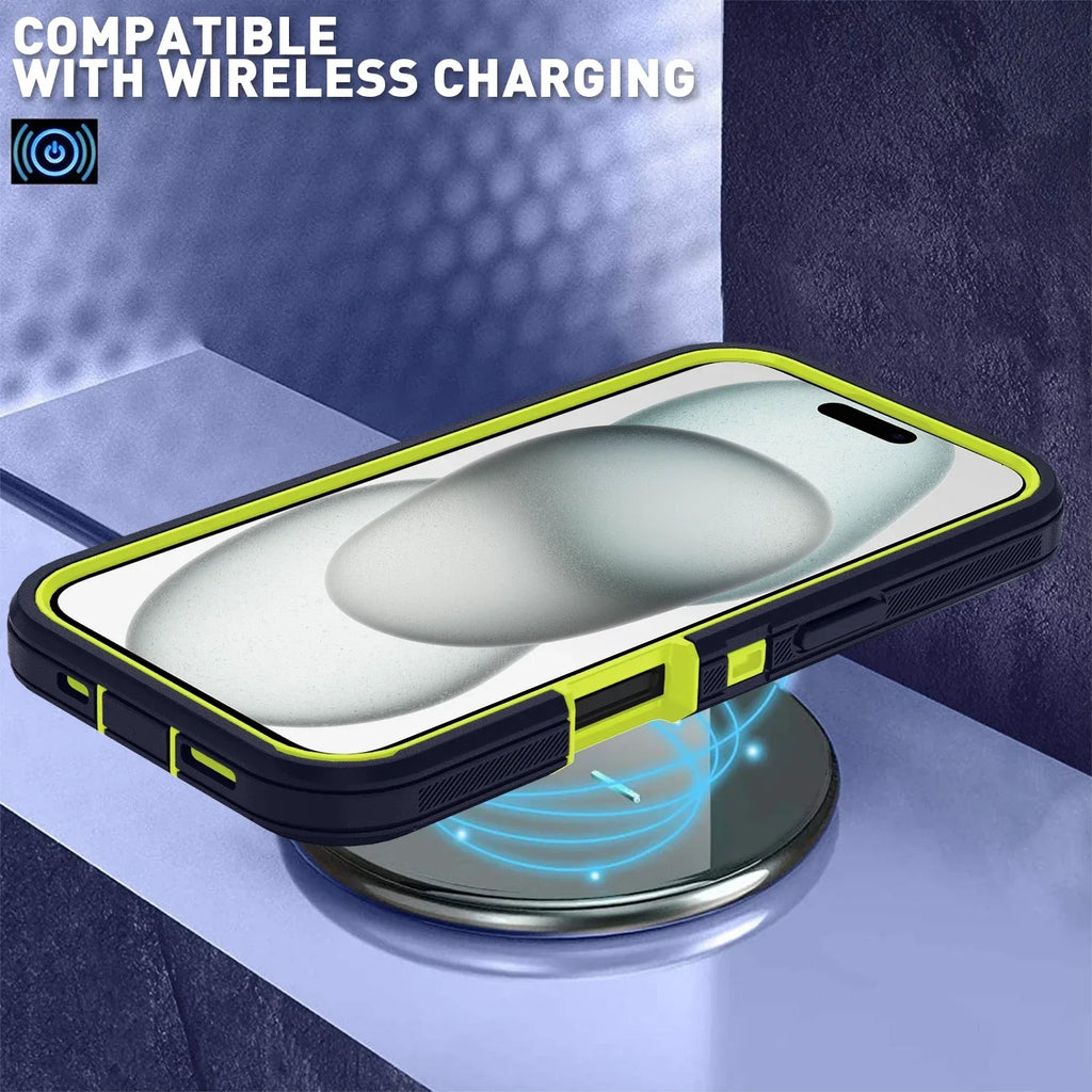 Rugged Ott Armor Shockproof Defender Phone Case for Iphone 17 16 15 14 13 12 11 Pro Max 16E Hard Drop Proof Back Cover Funda