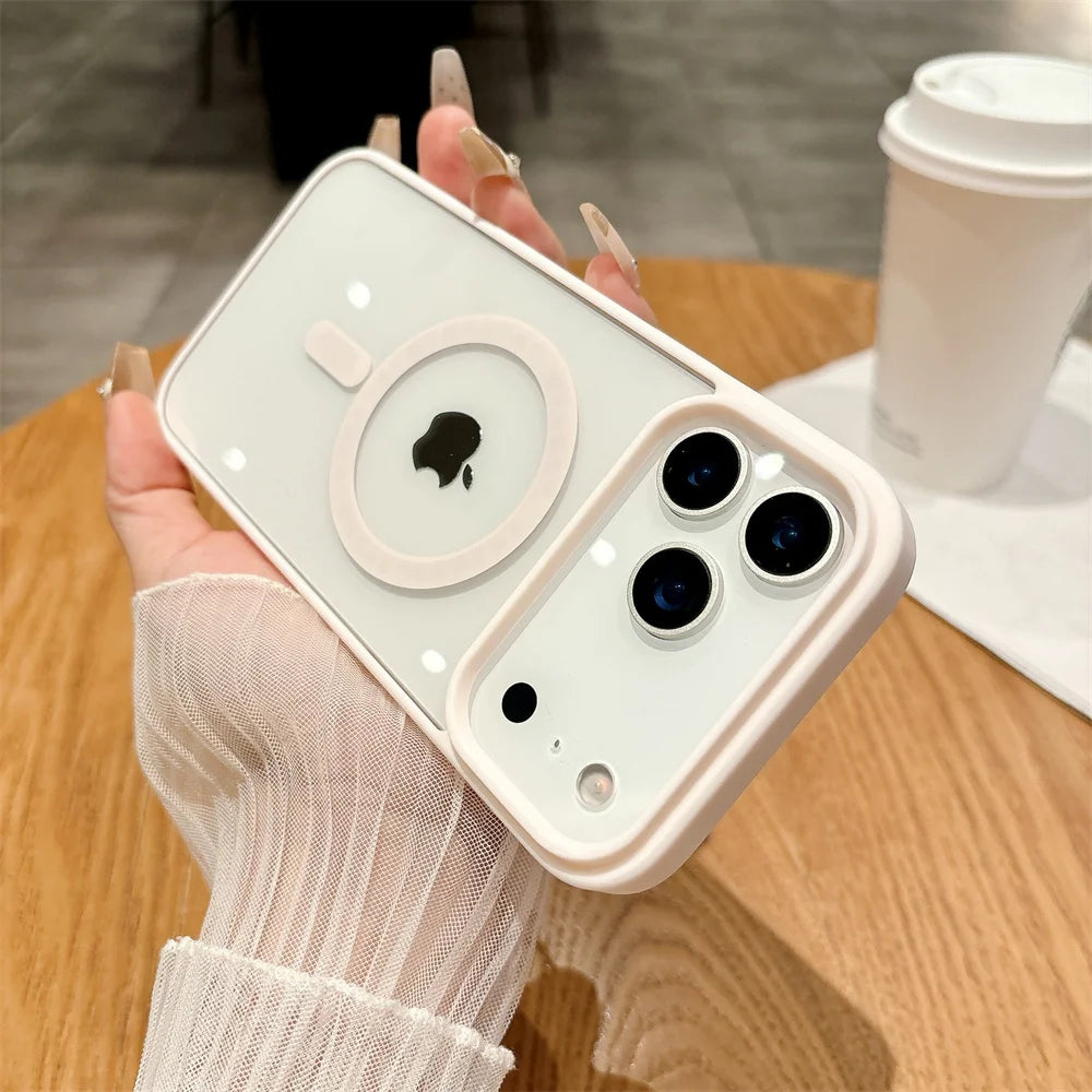 Shockproof for Magsafe Magnetic Phone Case for IPhone 13 12 Mini 17 Air 16E 16 15 14 11 Pro Max Plus Transparent Acrylic Cover