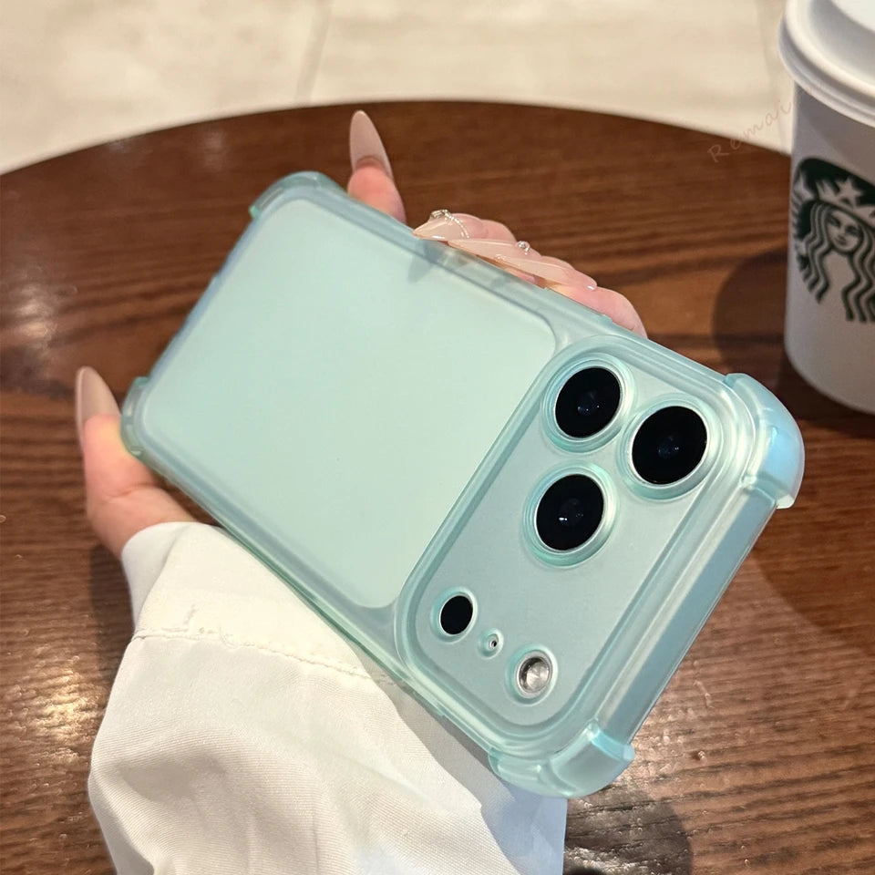 Cute Matte Clear Phone Case for iPhone 17 Air 16E 14 15 16 11 12 13 Pro Max Plus X XS MAX XR Shockproof Protector Cover