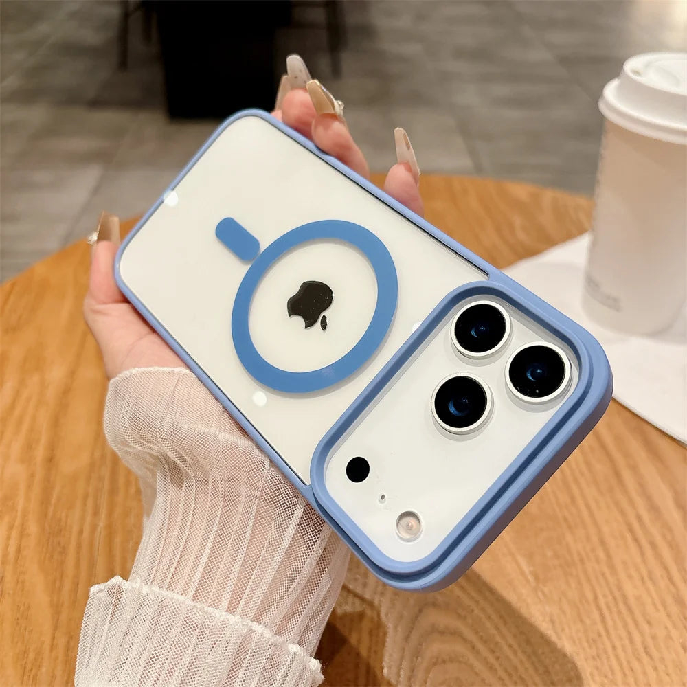 Shockproof for Magsafe Magnetic Phone Case for IPhone 13 12 Mini 17 Air 16E 16 15 14 11 Pro Max Plus Transparent Acrylic Cover