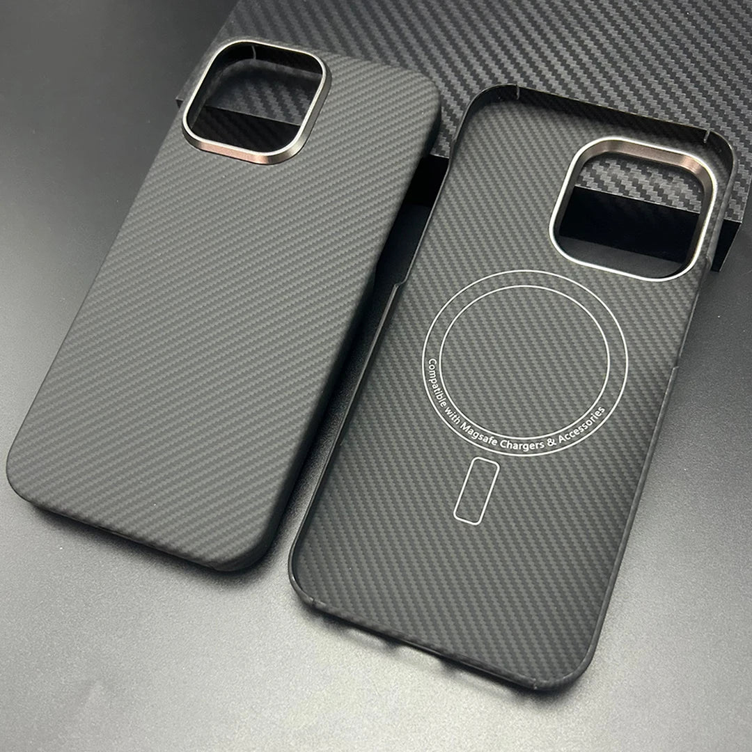 Magnetic 600D Aramid Carbon Fiber Phone Case Cover On For Magsafe iphone 13 14 15 16 16e Pro Max 16Pro ProMax i14 i15 i16 512
