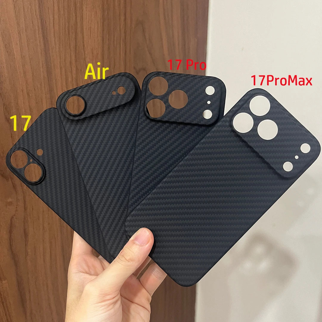 Real 600D Aramid Carbon Fiber i Phone Case Cover On For iphone 17 Pro Max Air 5G Global iphone17 17Pro iphone17ProMAX ProMax i17