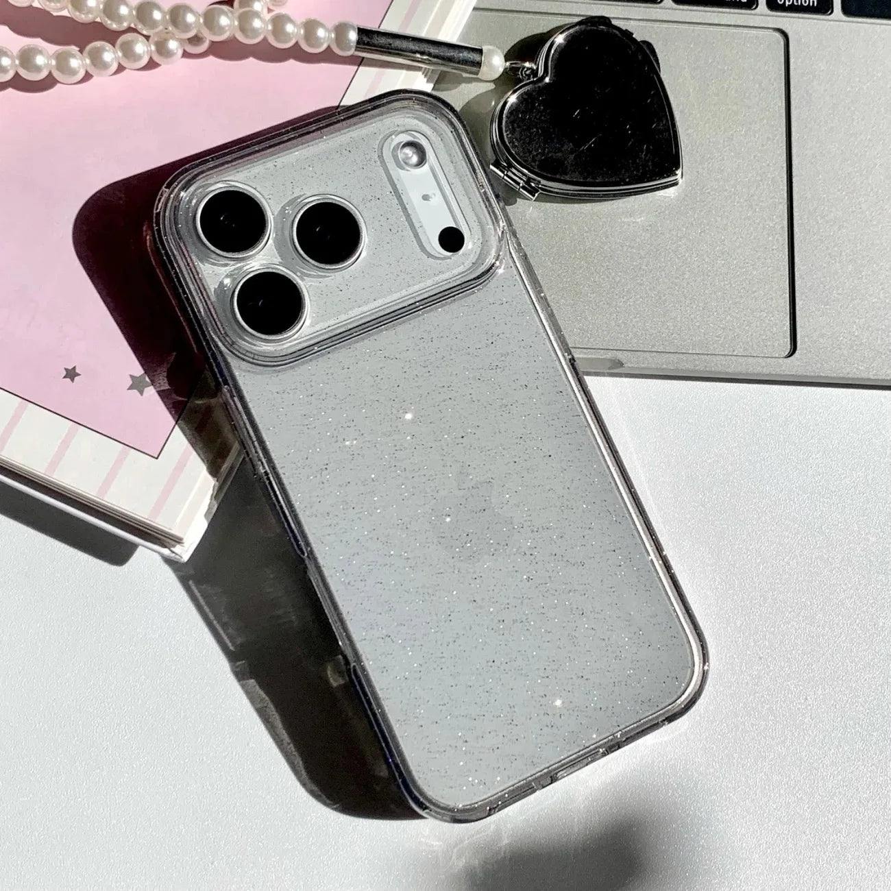 Luxury Bling Glitter Silicone Clear Phone Case For iPhone 17 Air 16 15 14 Plus 13 12 17 Pro Max 17Pro Transparent Soft TPU Cover