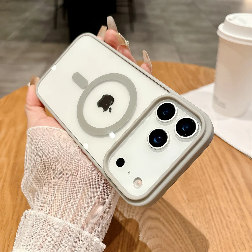 Shockproof for Magsafe Magnetic Phone Case for IPhone 13 12 Mini 17 Air 16E 16 15 14 11 Pro Max Plus Transparent Acrylic Cover