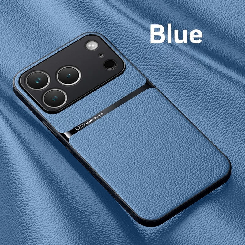 Luxury Shockproof Leather Case Coque For iPhone 17 17 Air 17 Pro Max Plus Magnet Shell Phone Case for  iPhone 17Pro Back Cover