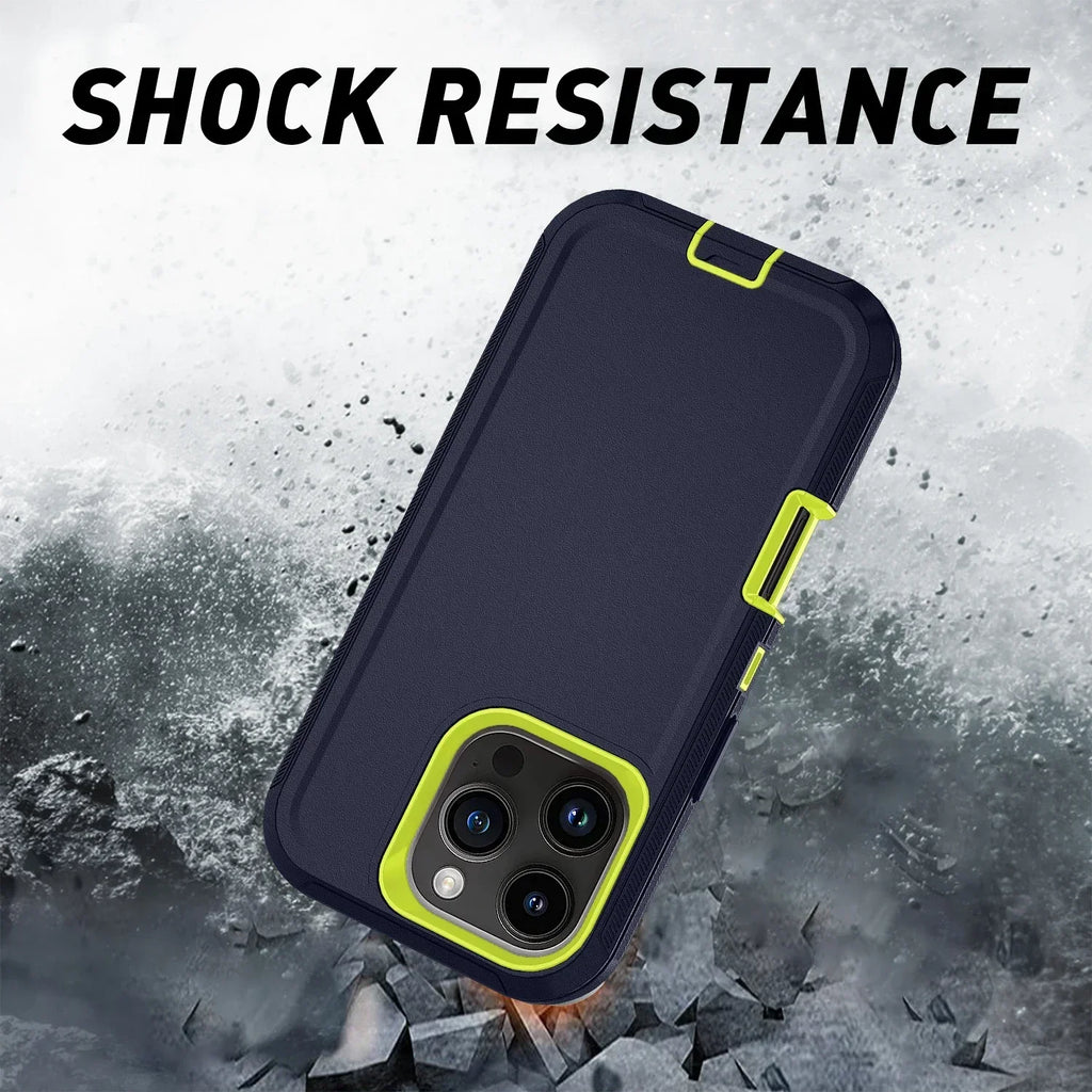 Rugged Ott Armor Shockproof Defender Phone Case for Iphone 17 16 15 14 13 12 11 Pro Max 16E Hard Drop Proof Back Cover Funda