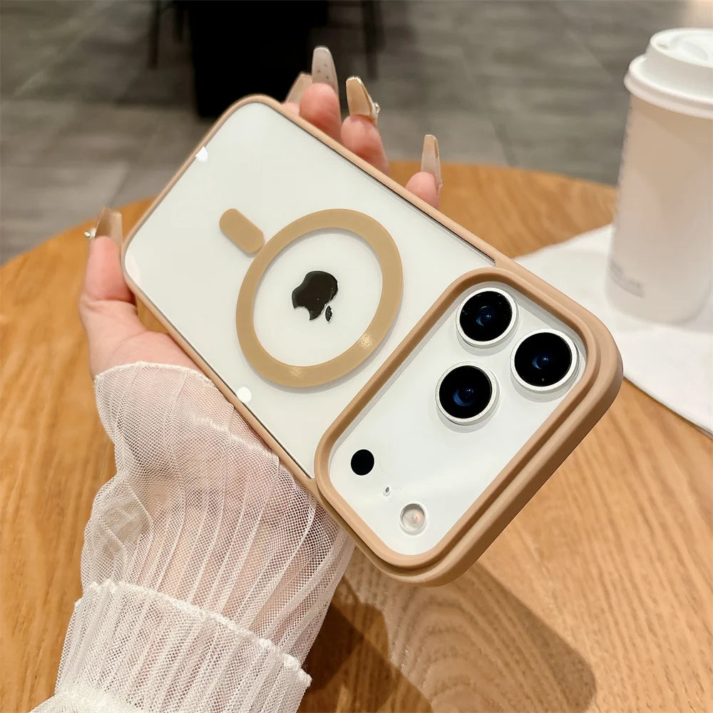 Shockproof for Magsafe Magnetic Phone Case for IPhone 13 12 Mini 17 Air 16E 16 15 14 11 Pro Max Plus Transparent Acrylic Cover