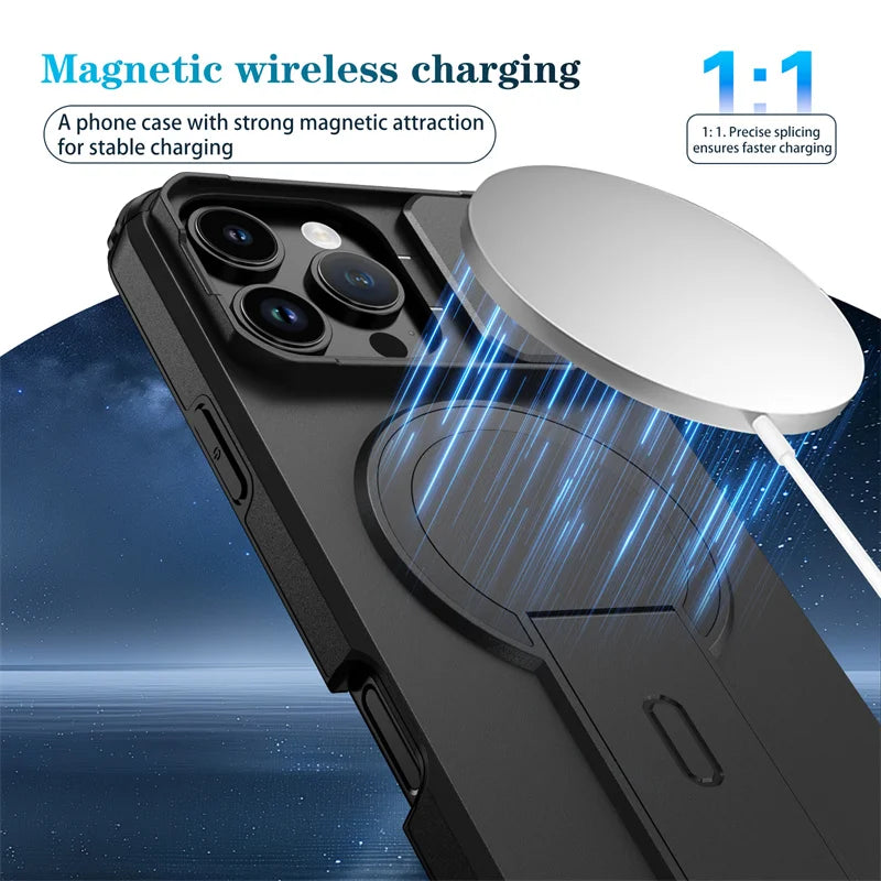 Shockproof Armor Case For iPhone 16 Pro Max 15 Plus 14 13 12 11 Mini Case Anti Shock Hybrid Rugged Full Protectice Cover