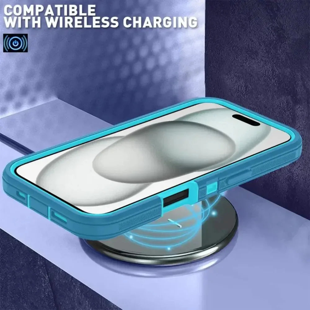 Rugged Ott Armor Shockproof Defender Phone Case for Iphone 17 16 15 14 13 12 11 Pro Max 16E Hard Drop Proof Back Cover Funda