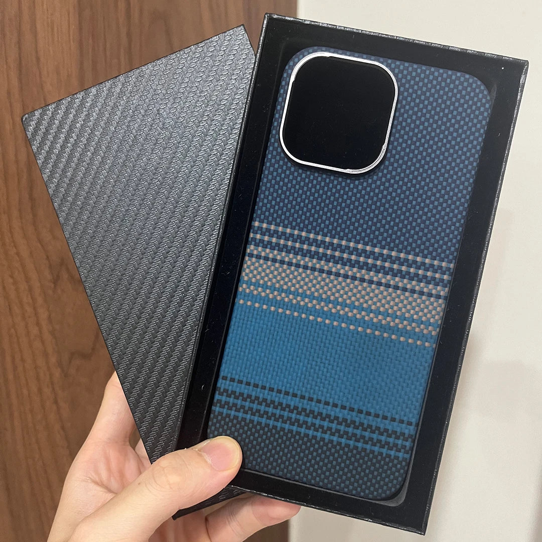 Magnetic 600D Aramid Carbon Fiber Phone Case Cover On For Magsafe iphone 13 14 15 16 16e Pro Max 16Pro ProMax i14 i15 i16 512