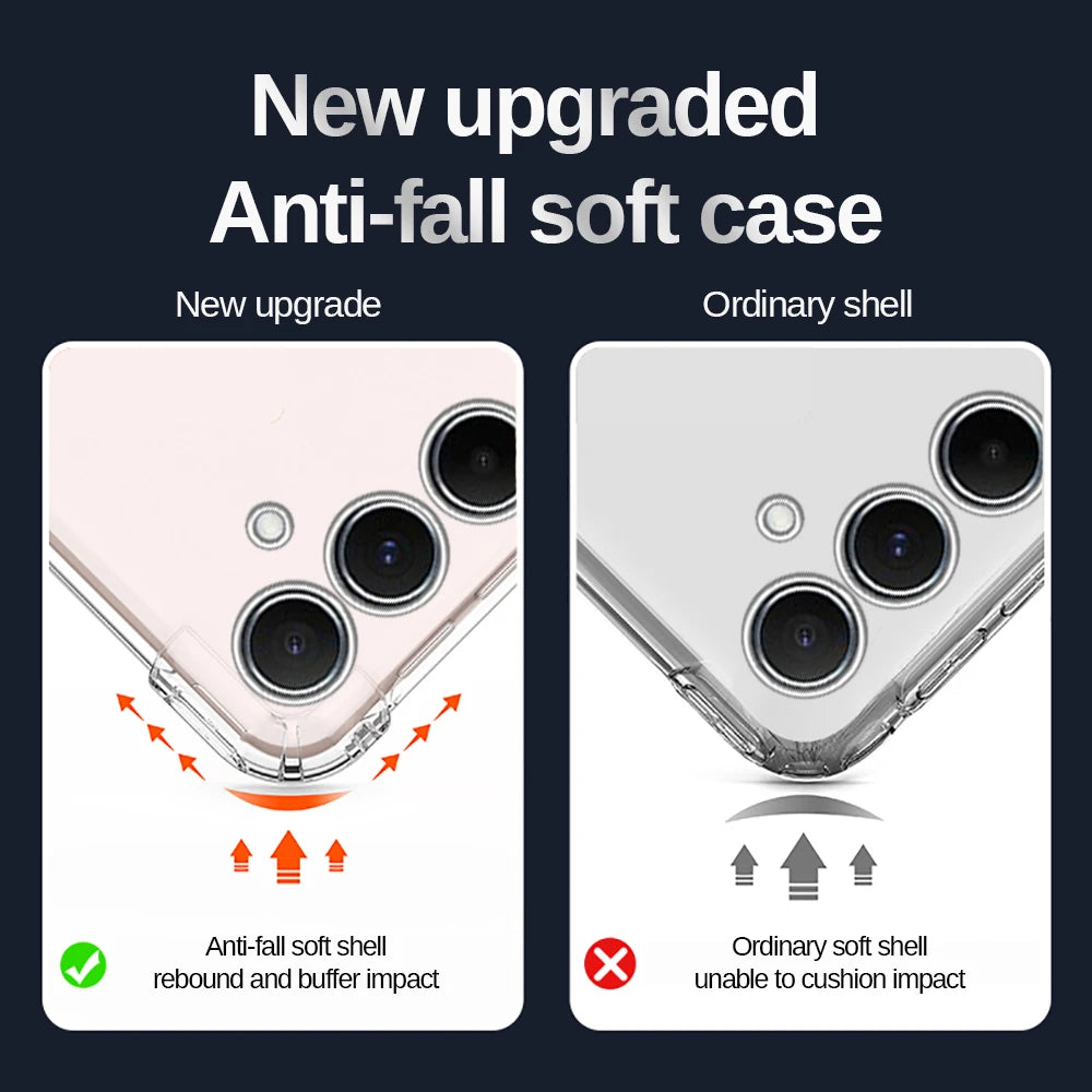 For Samsung Galaxy S25 S26 Case Anti-Yellow Transparent Soft Cover SamsungS25 Ultra S 26 Plus 25 FE Edge S26Ultra 5G Clear Funda